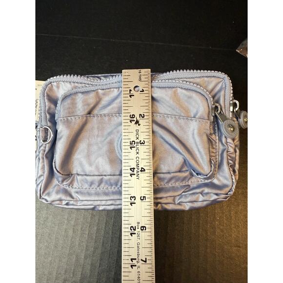 Kipling MERRYL 2-In-1 Convertible Crossbody Waist Bag KI9389 Pebble Blu Metallic - Picture 13 of 14